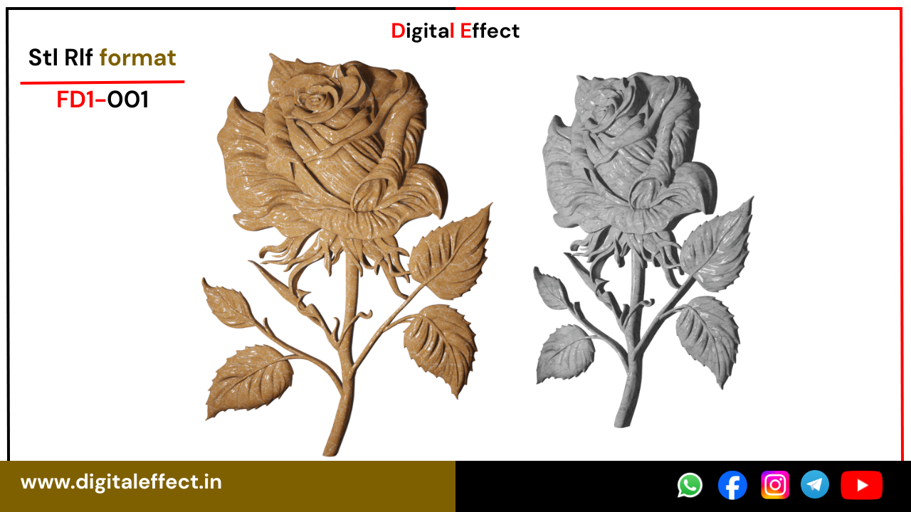 Flower Design STL files for CNC carving
