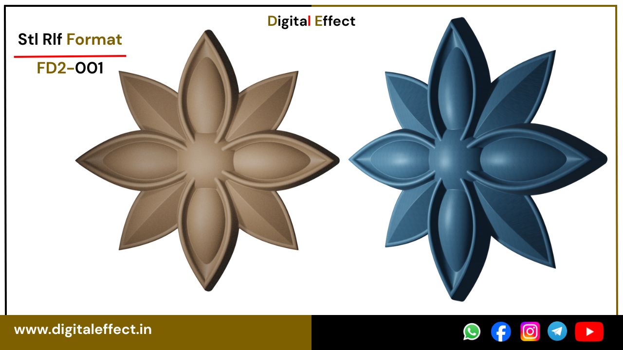 Modern floral STL design bundle for CNC - Flora Pack 02