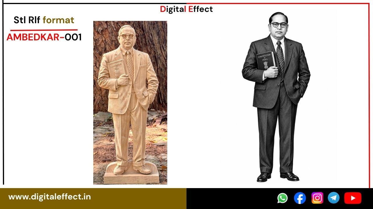 Ambedkar Design STL/RLF files for CNC carving