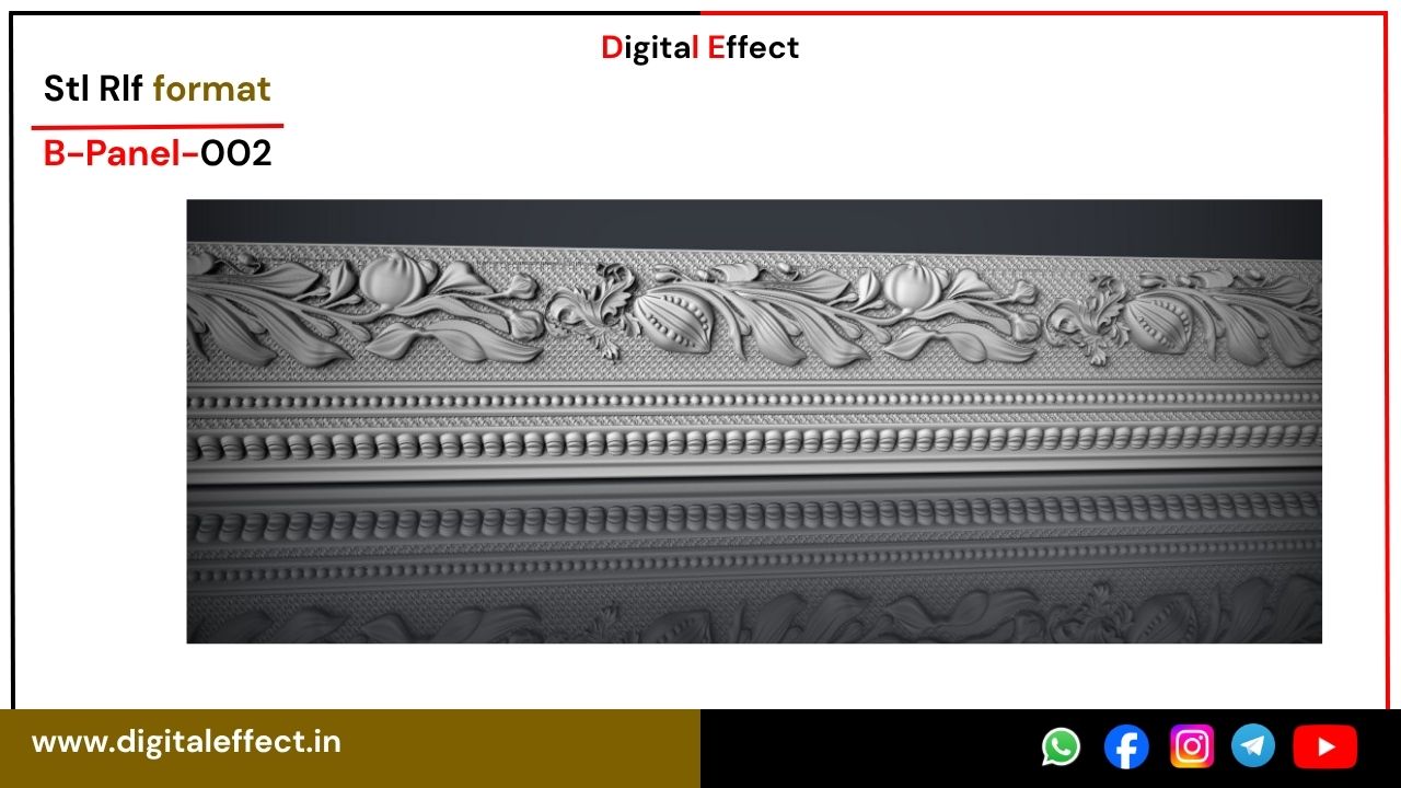 Border Panel Design STL/RLF files for CNC carving