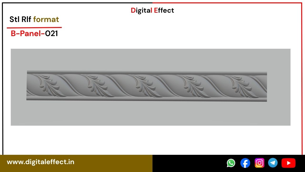 Border Panel 02 Design STL/RLF file for CNC carving - Border Panel Design Pack