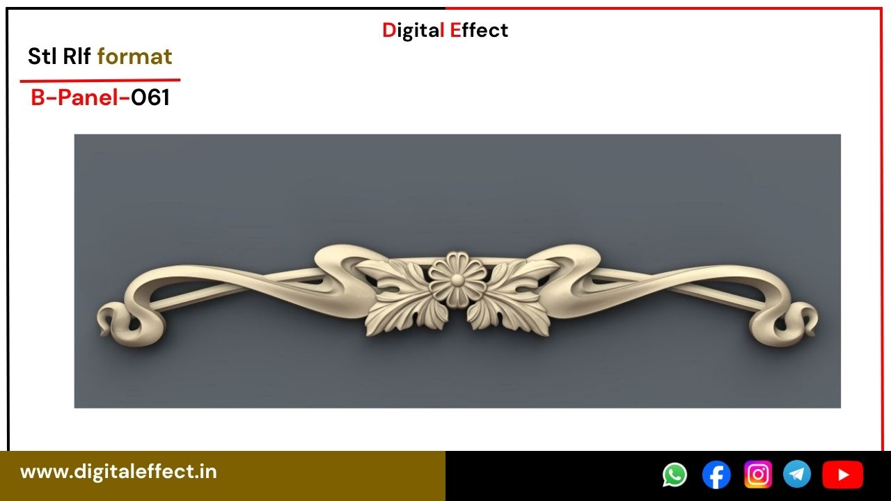 Border Panel 04 Design STL/RLF file for CNC carving - Border Panel Design Pack
