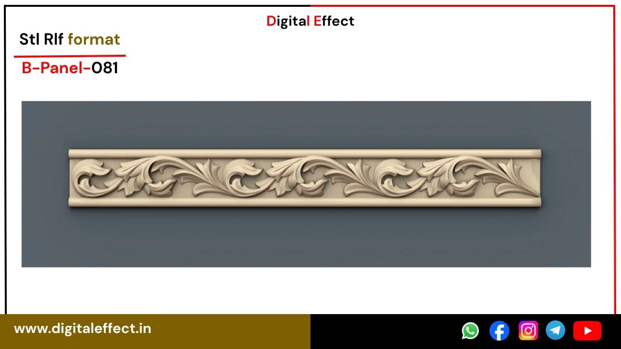 Border Panel 05 Design STL/RLF file for CNC carving - Border Panel Design Pack