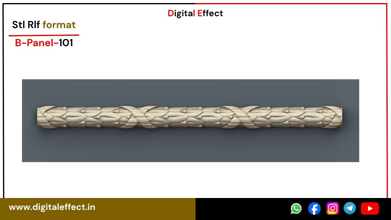 Border Panel 06 Design STL/RLF file for CNC carving - Border Panel Design Pack