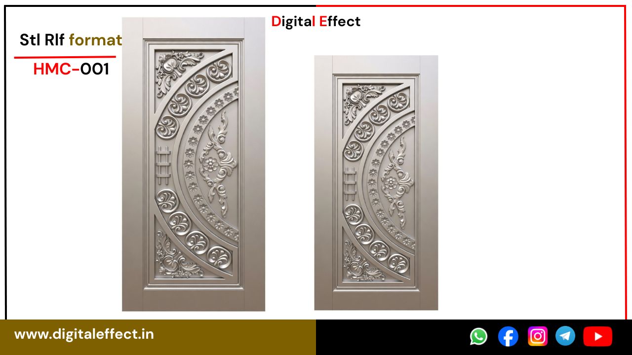 half-moon Door Design – Premium CNC 3D Door Pattern