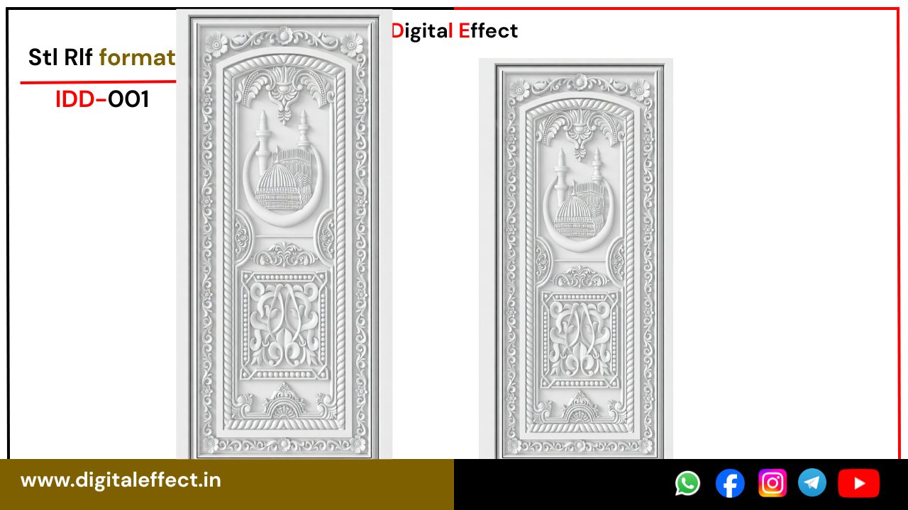 islamic Door Design – Premium CNC 3D Door Pattern