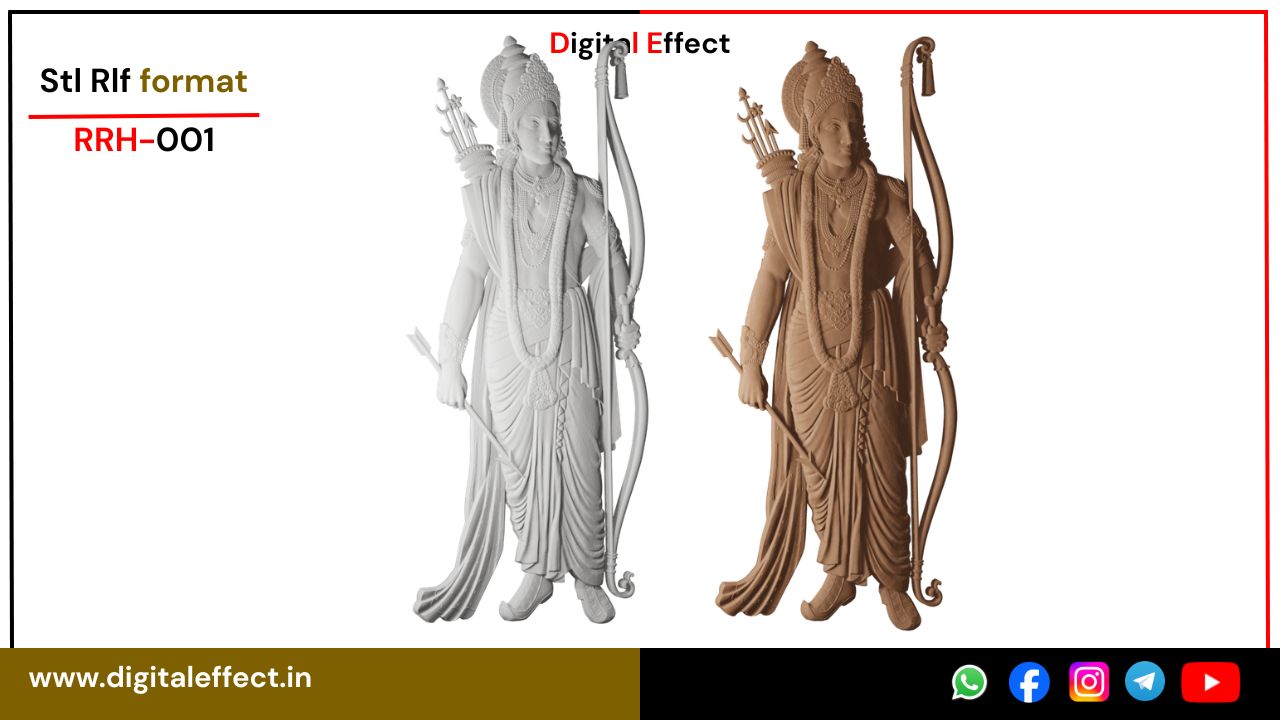 Shre Ram Design STL/RLF file for CNC carving - Shree Ram Design Pack