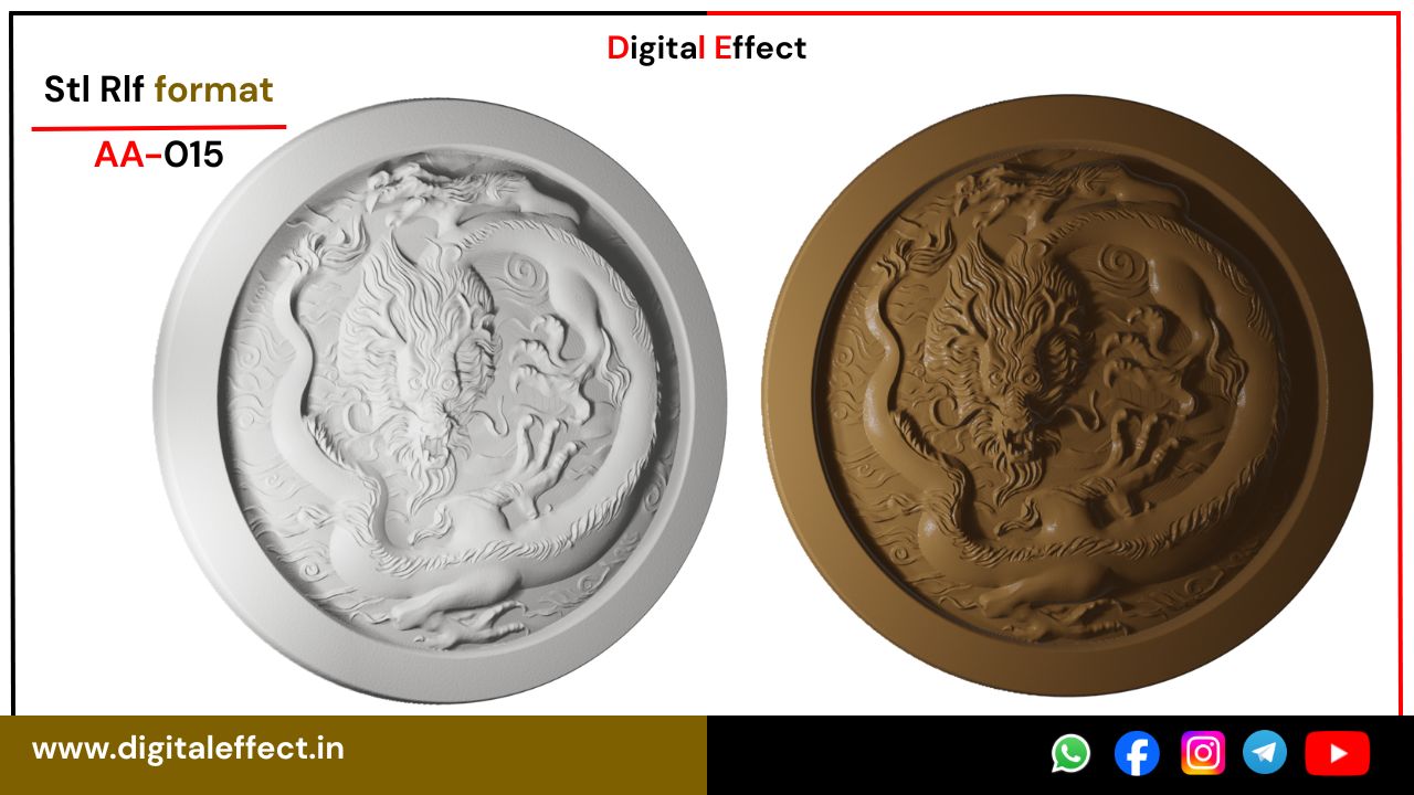 Chinese Dragon Design for CNC Carving - Digital Effect