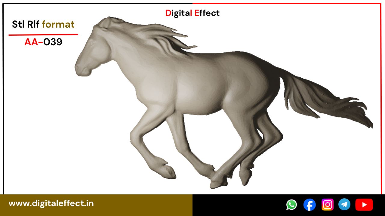 Horse Relief Carving Design for CNC Woodwork - Digital Effect