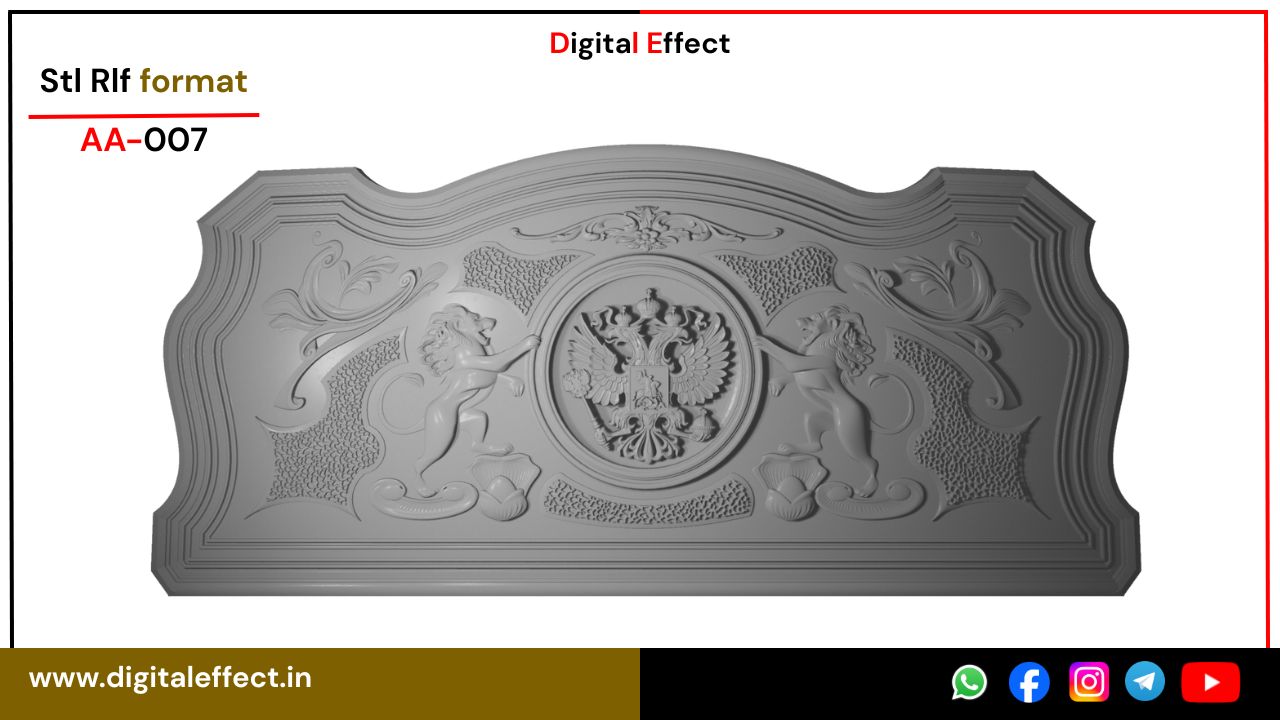 Majestic Full Lion CNC Relief Design – Digital Effect