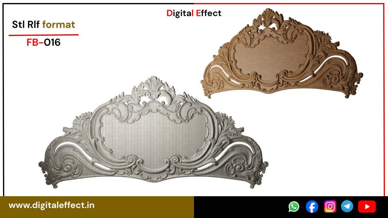 Artistic Modern Floral Bed Panel – Digital Effect