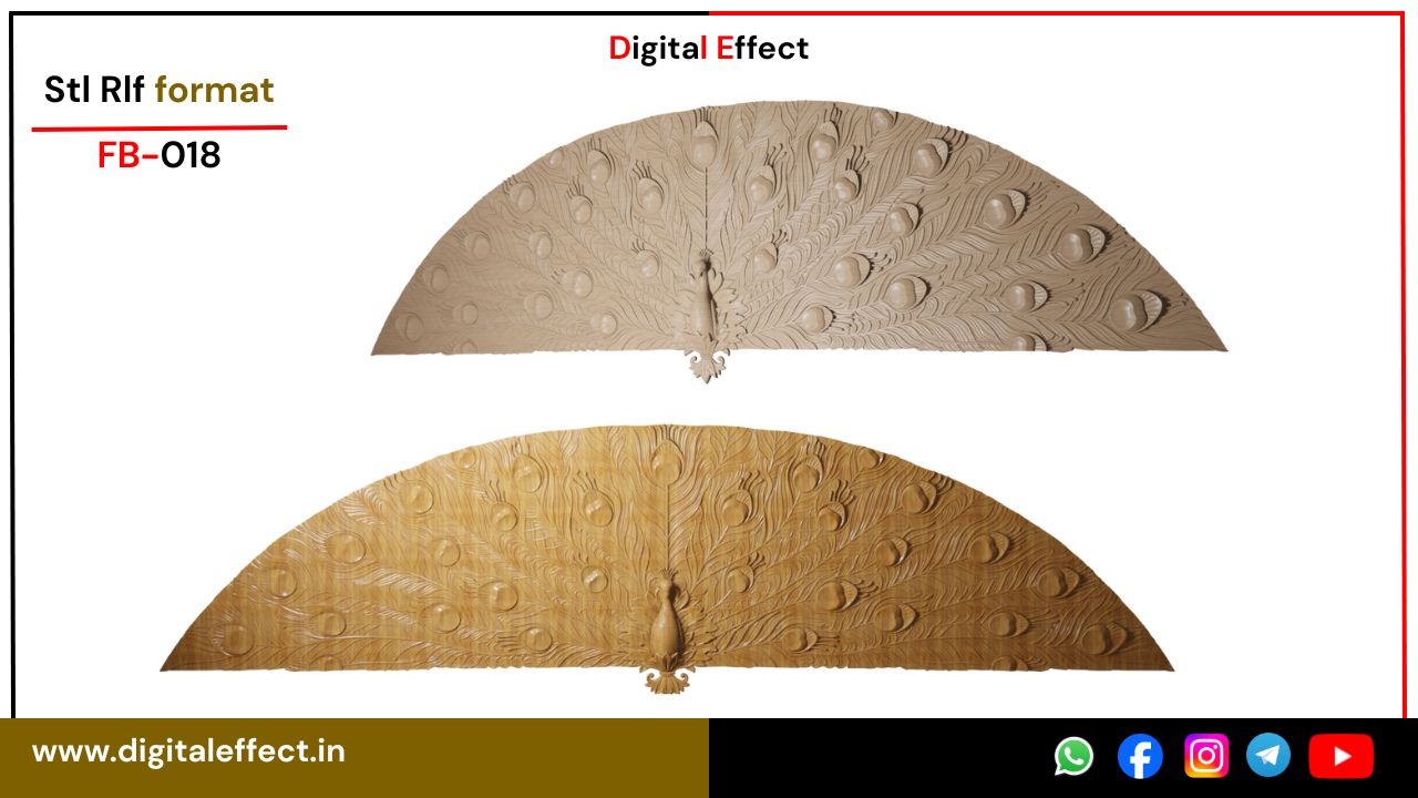 Modern Floral Bed Carving Panel – Digital Effect