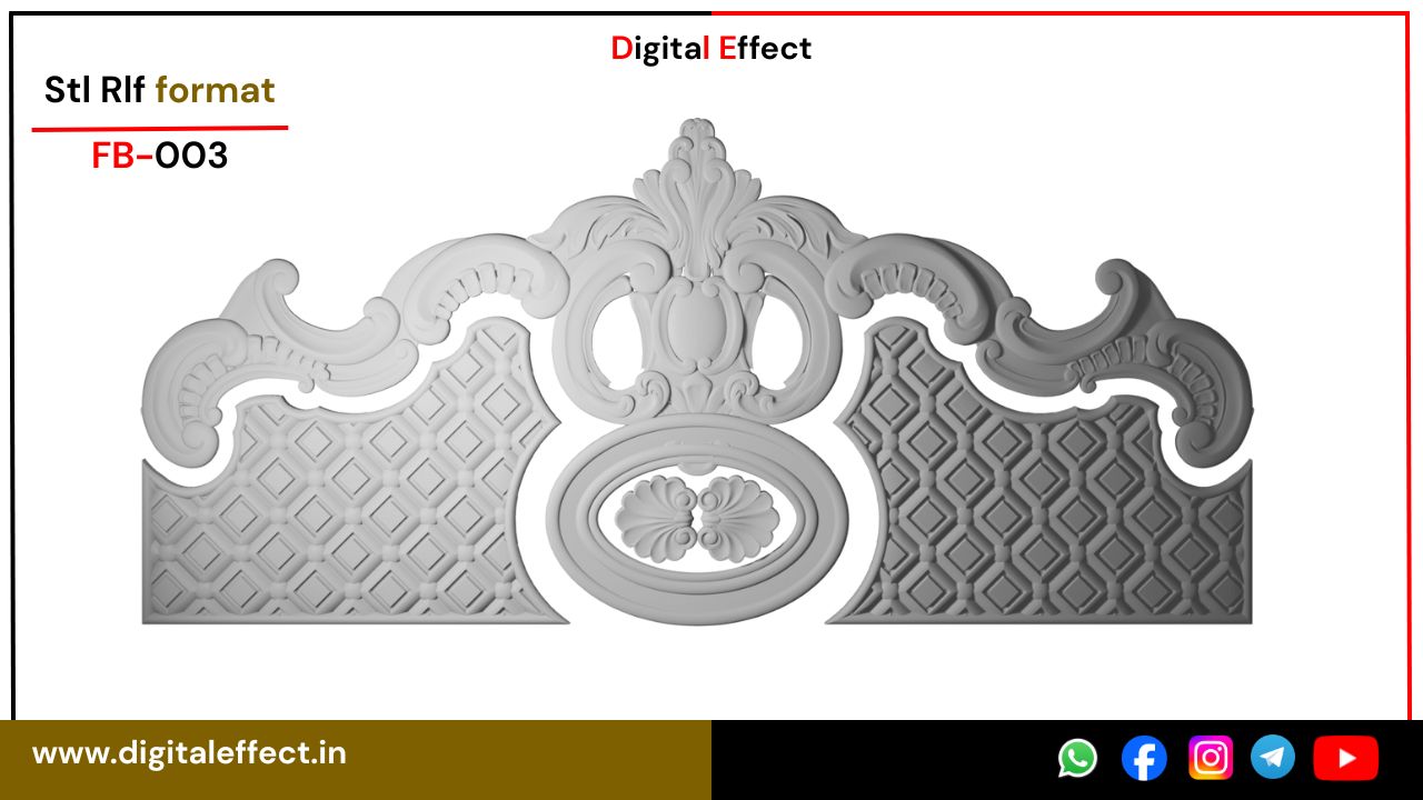 Classic Ornamental Bed Frame Relief – Digital Effect