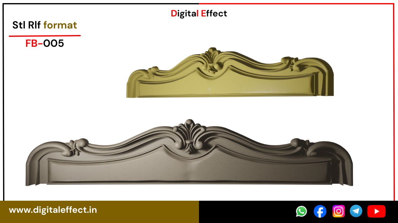 Floral Ornate Headboard Panel – Digital Effect