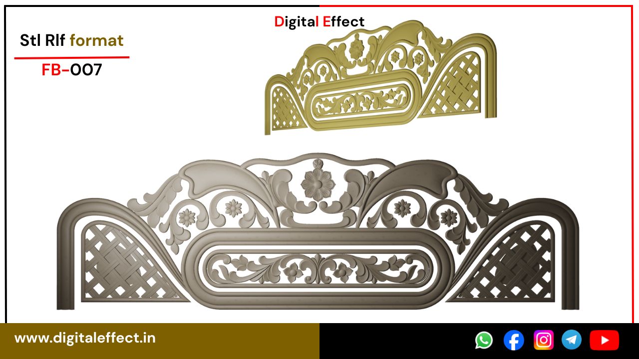 Floral Luxury Bed Panel – Digital Effect