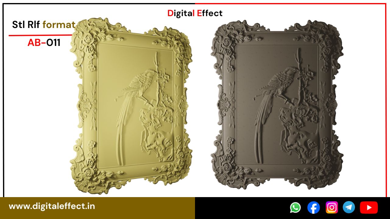 Sparrow Bird Relief Carving for CNC - Digital Effect