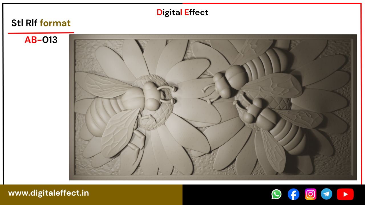 Bea CNC Relief Design for Wood Carving – Digital Effect