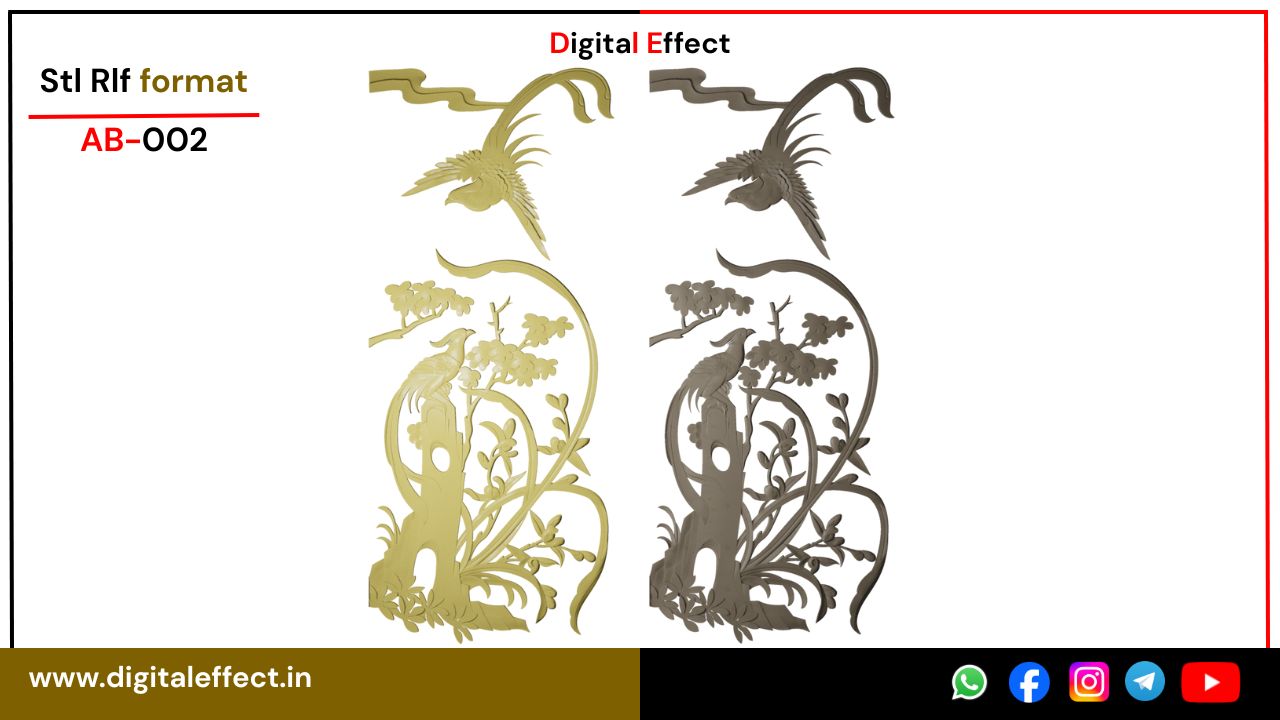 Majestic Eagle CNC Relief Design for Wood Carving – Digital Effect
