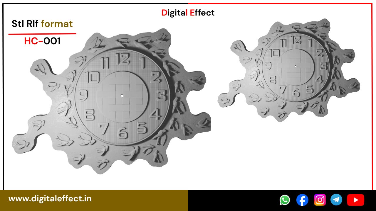 Elegant Floral Mirror Frame CNC 3D Relief Design – Digital Effect