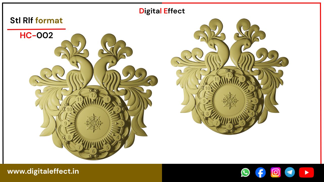 Ornate Vintage Mirror Frame CNC Relief Design – Digital Effect