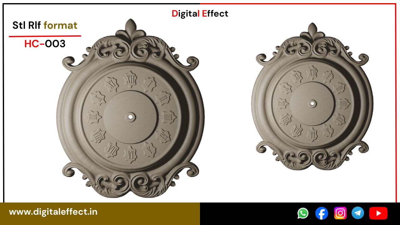 Modern Sleek Mirror Frame CNC Relief Design – Digital Effect