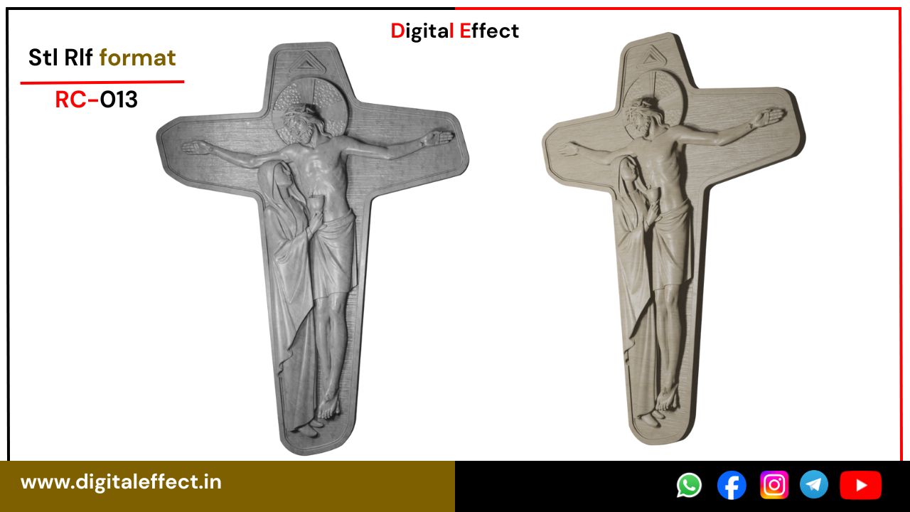 Detailed Jesus Relief Sculpture for CNC - Digital Effect
