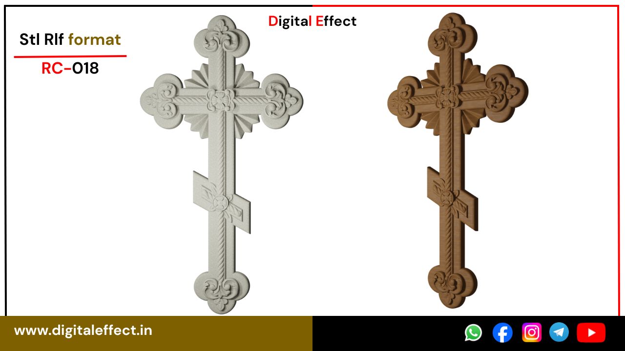 Detailed Jesus Crucifix Relief for CNC Art - Digital Effect