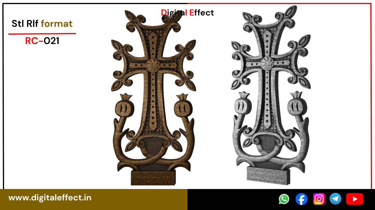 Sacred Jesus Crucifix Relief for CNC Engraving - Digital Effect