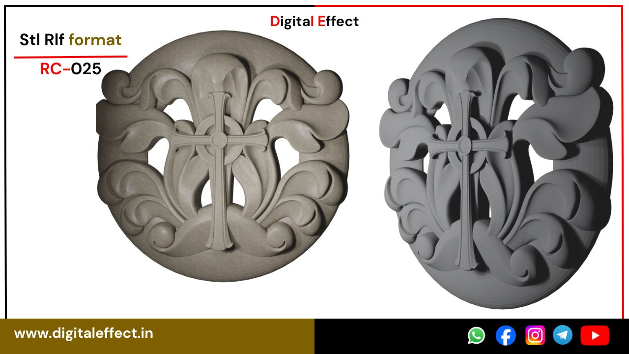 Classic Jesus Cross Relief for CNC Carving - Digital Effect
