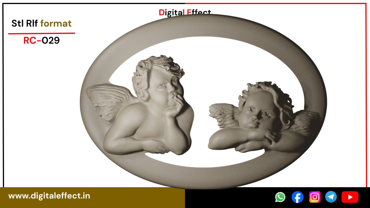 Angel CNC Relief Design for Wood Carving – Digital Effect