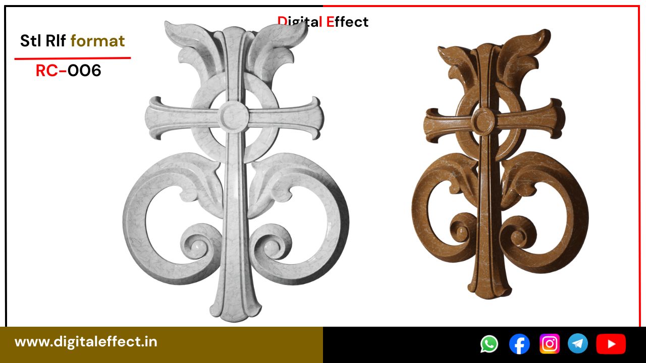 3D Christian Jesus Cross Panel Relief - Digital Effect