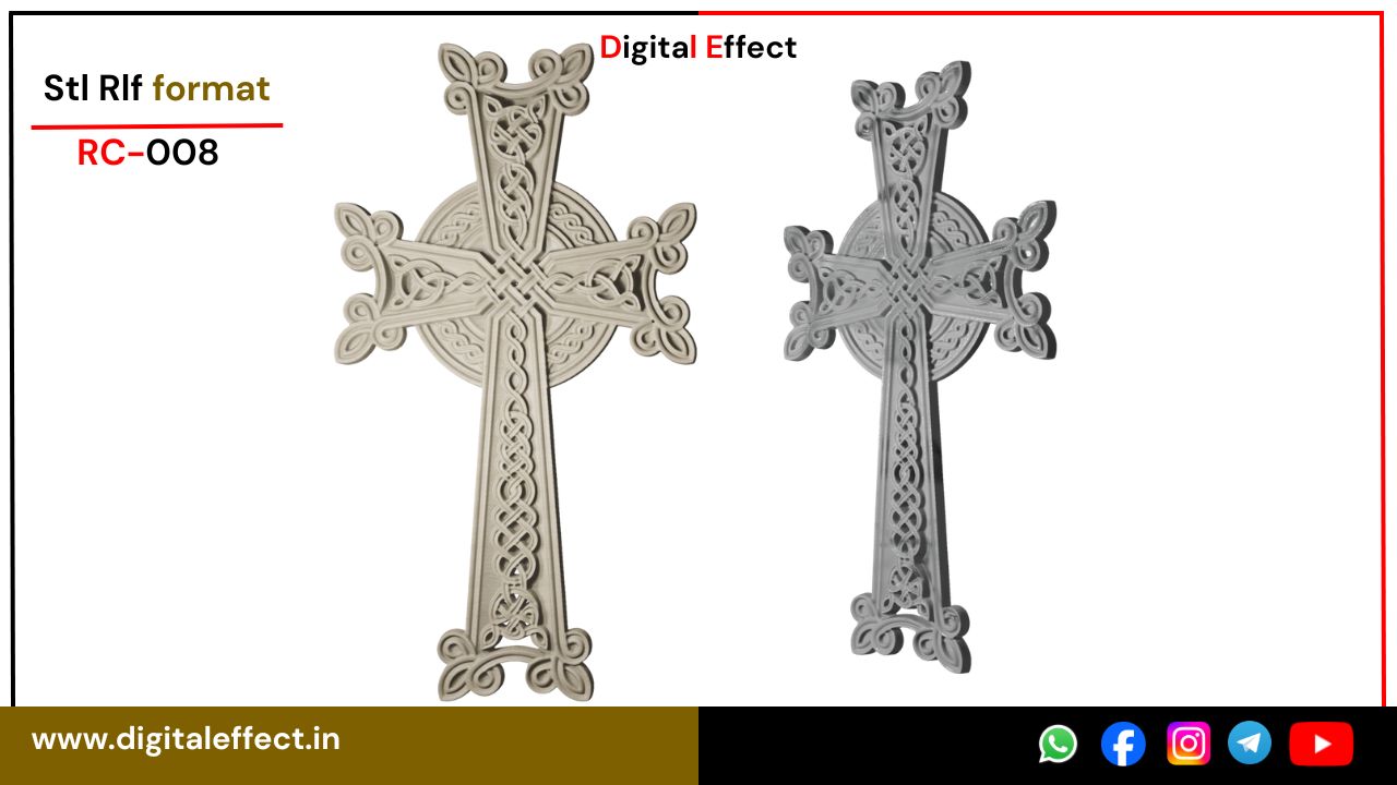 Divine Jesus on Cross Relief for CNC - Digital Effect