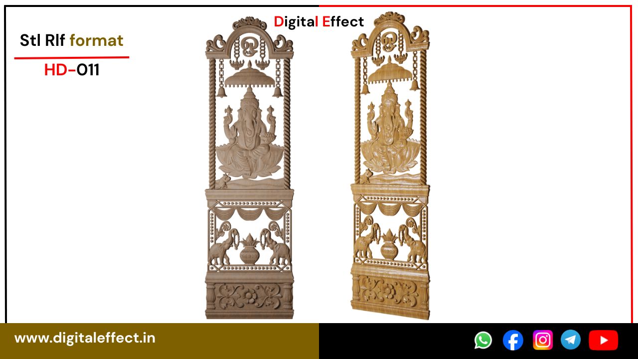 Sleek CNC Door Relief Design – Digital Effect