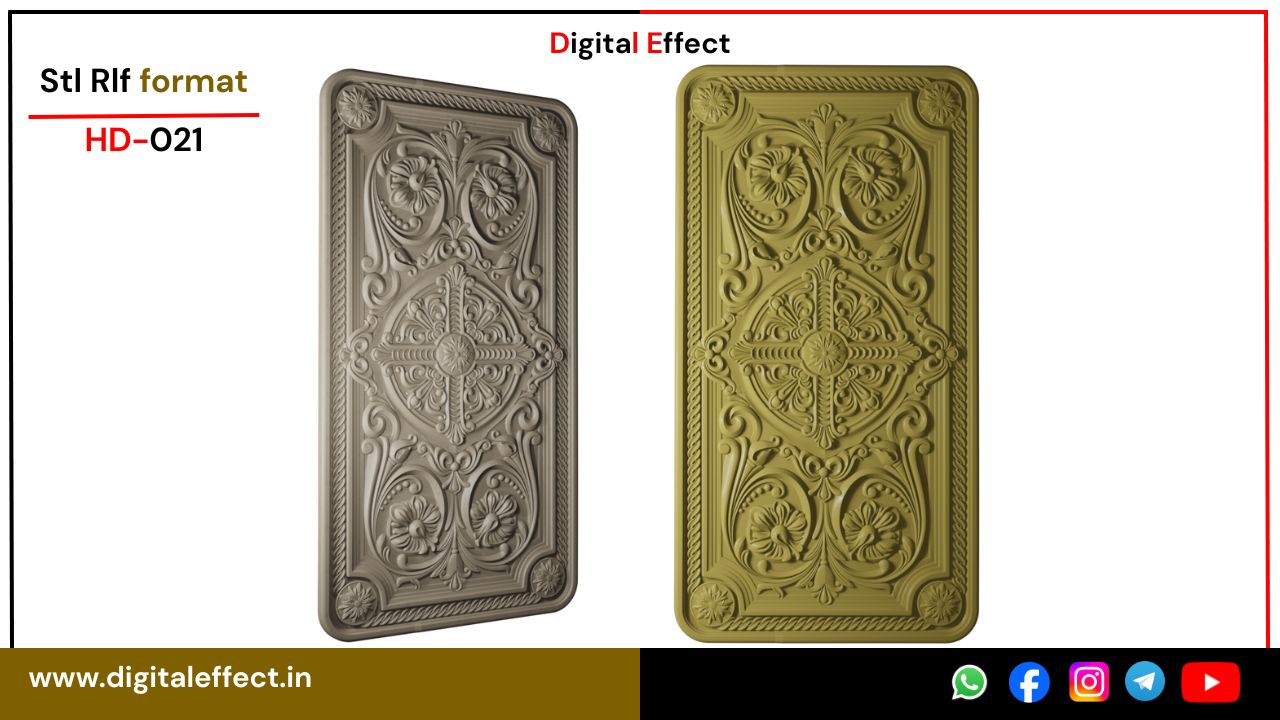 Sleek CNC Door Relief Design – Digital Effect