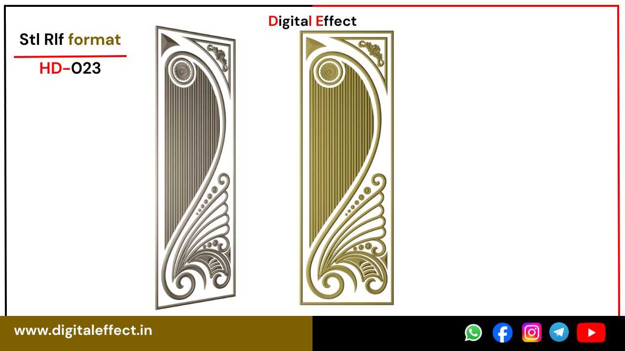 Ornate CNC Door Panel Design – Digital Effect