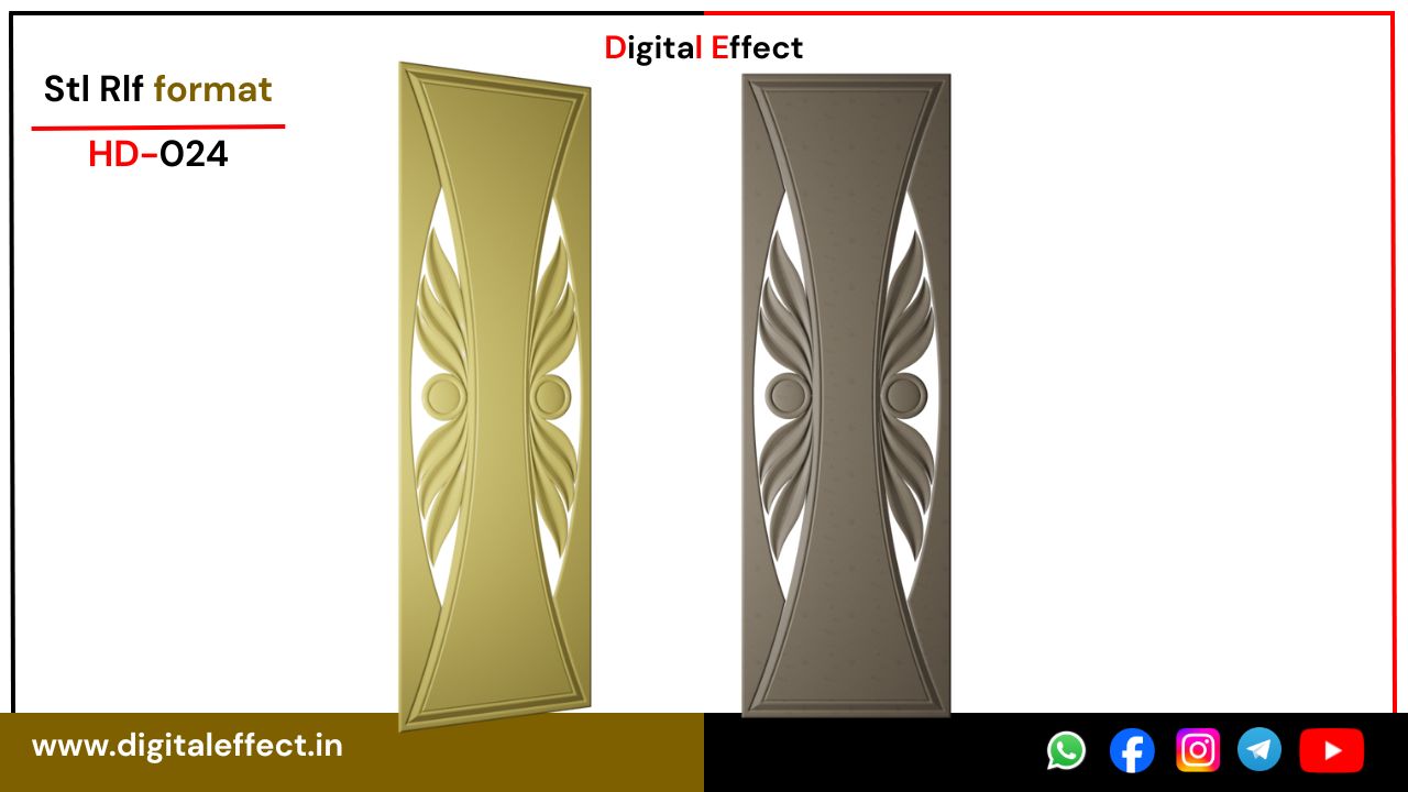 Striking CNC Door Carving Design – Digital Effect