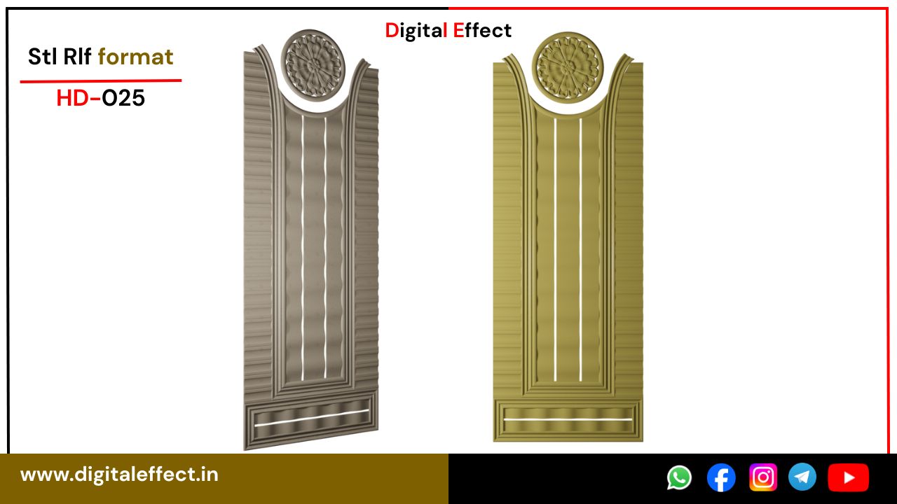 Modern CNC Door Panel Design – Digital Effect