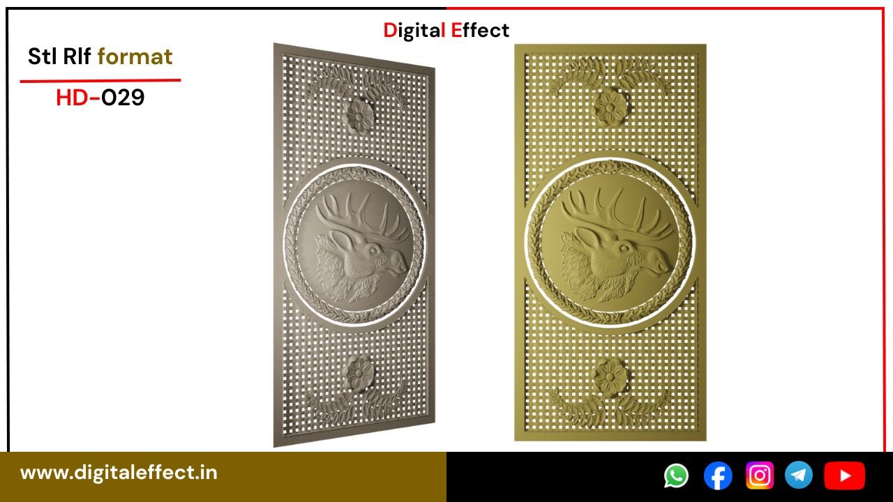 Modern Decorative CNC Door Panel Design – Digital Effect
