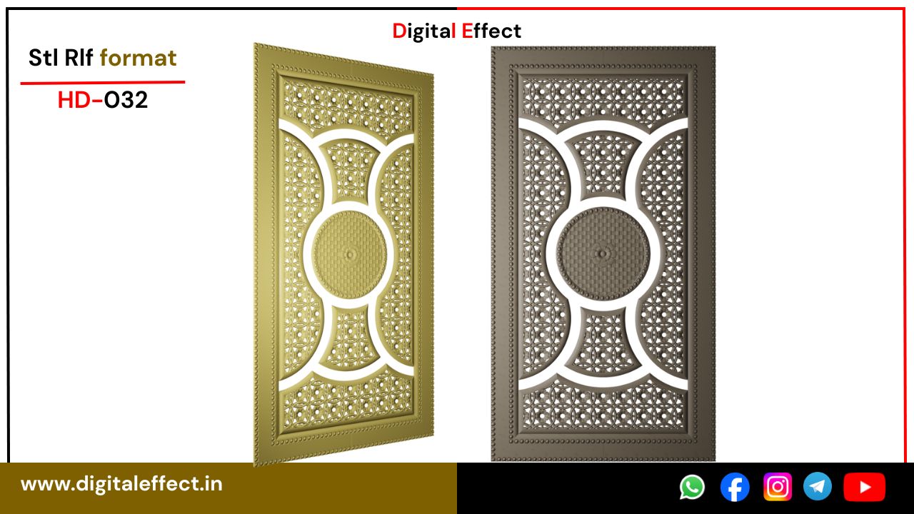 Modern CNC Wooden Door Panel Design – Digital Effect