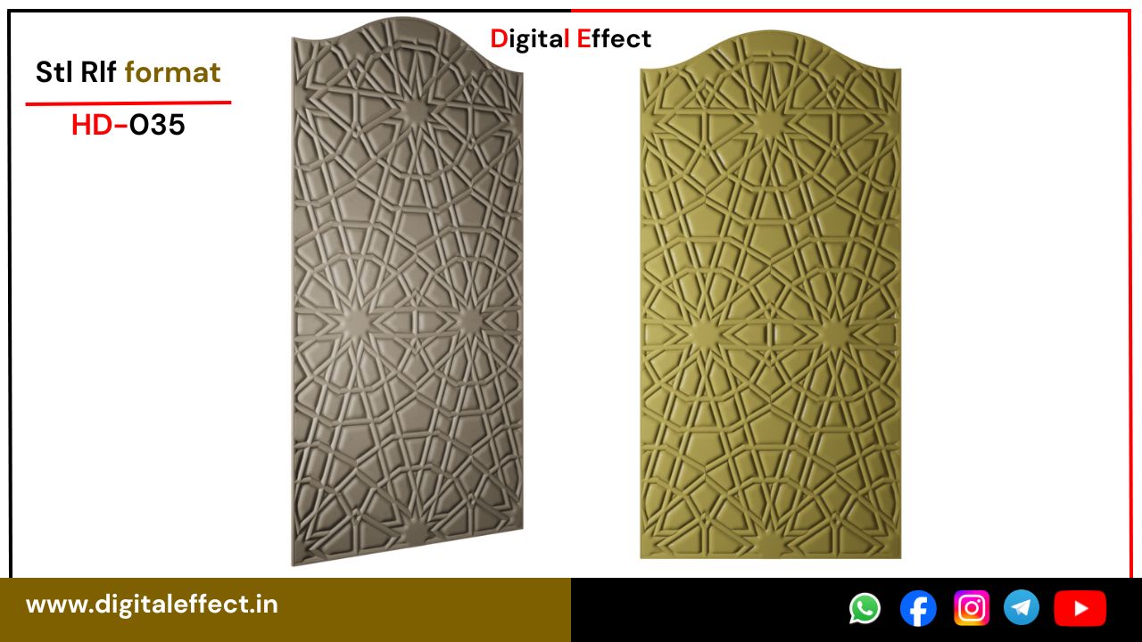 Traditional Wooden 3D Door Design – Digital Effect