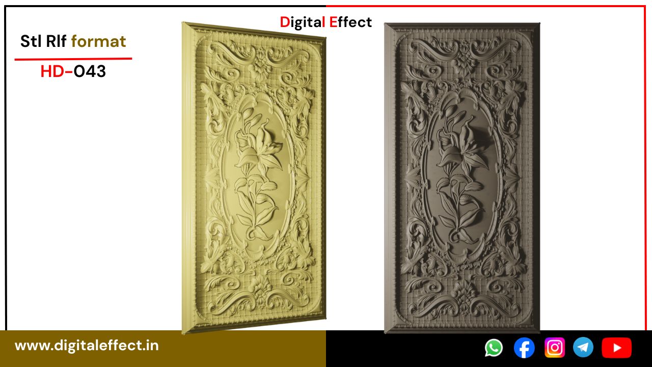 Traditional CNC Door Panel Design – Digital Effect