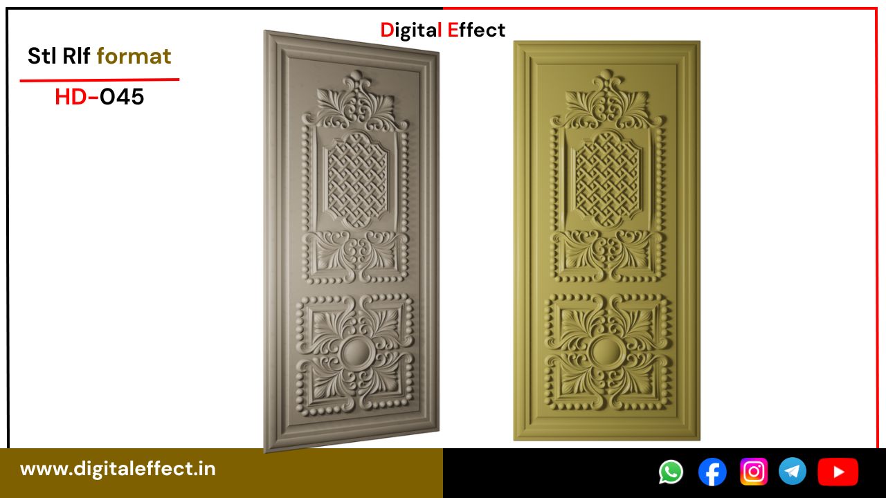 Nature Inspired Leaf Panel Door – Digital Effect