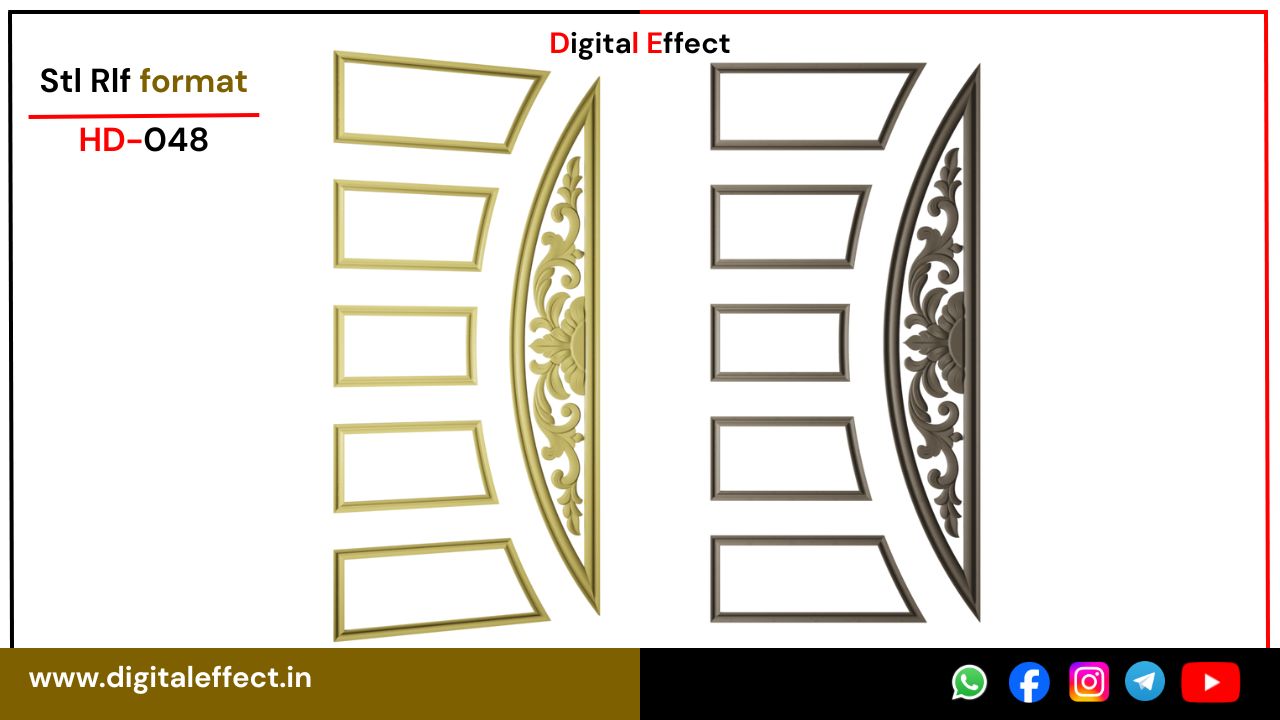 Classic Vertical Carved Door Design – Digital Effect