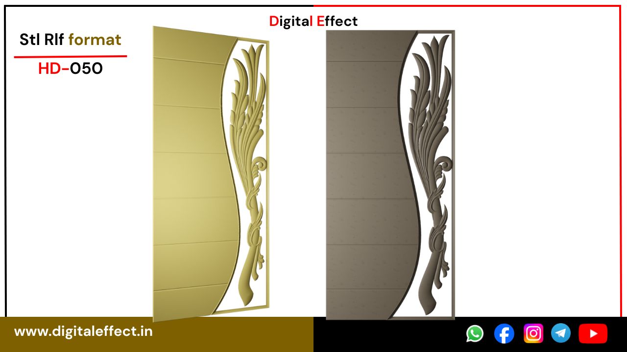 Royal Temple Style Carved Door – Digital Effect