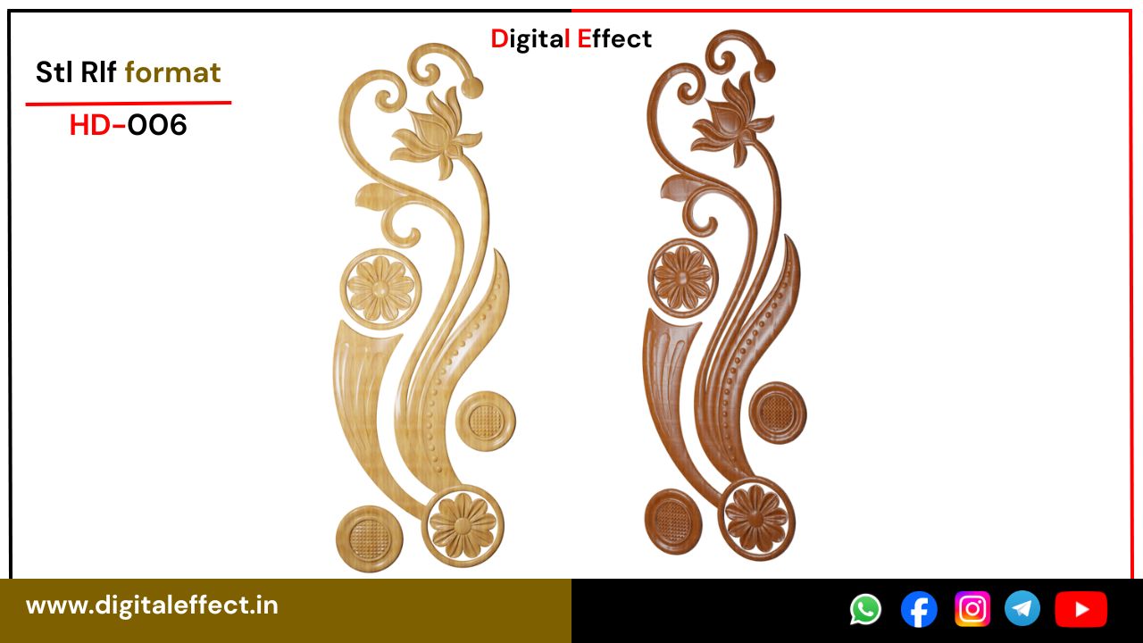 Sleek CNC Door Relief Design – Digital Effect