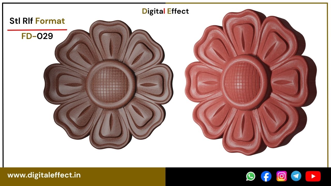 Intricate floral 3D CNC carving – Digital Effect