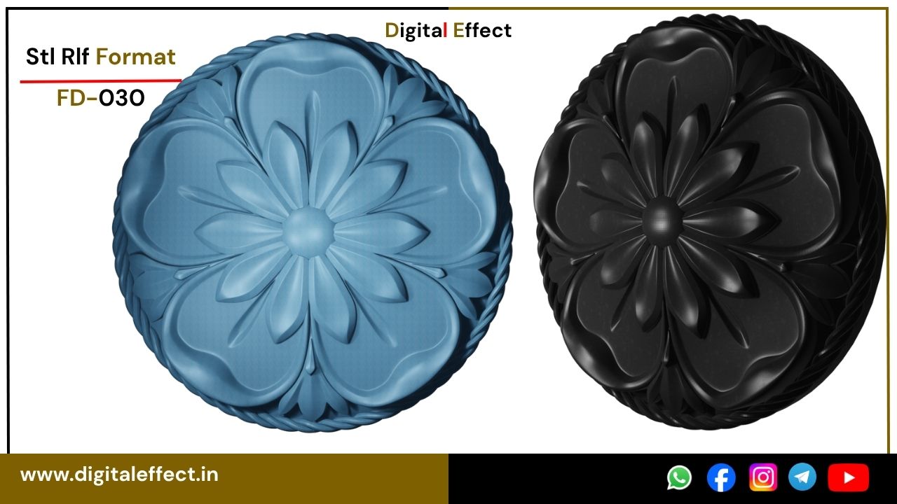 Elegant 3D floral CNC design – Digital Effect
