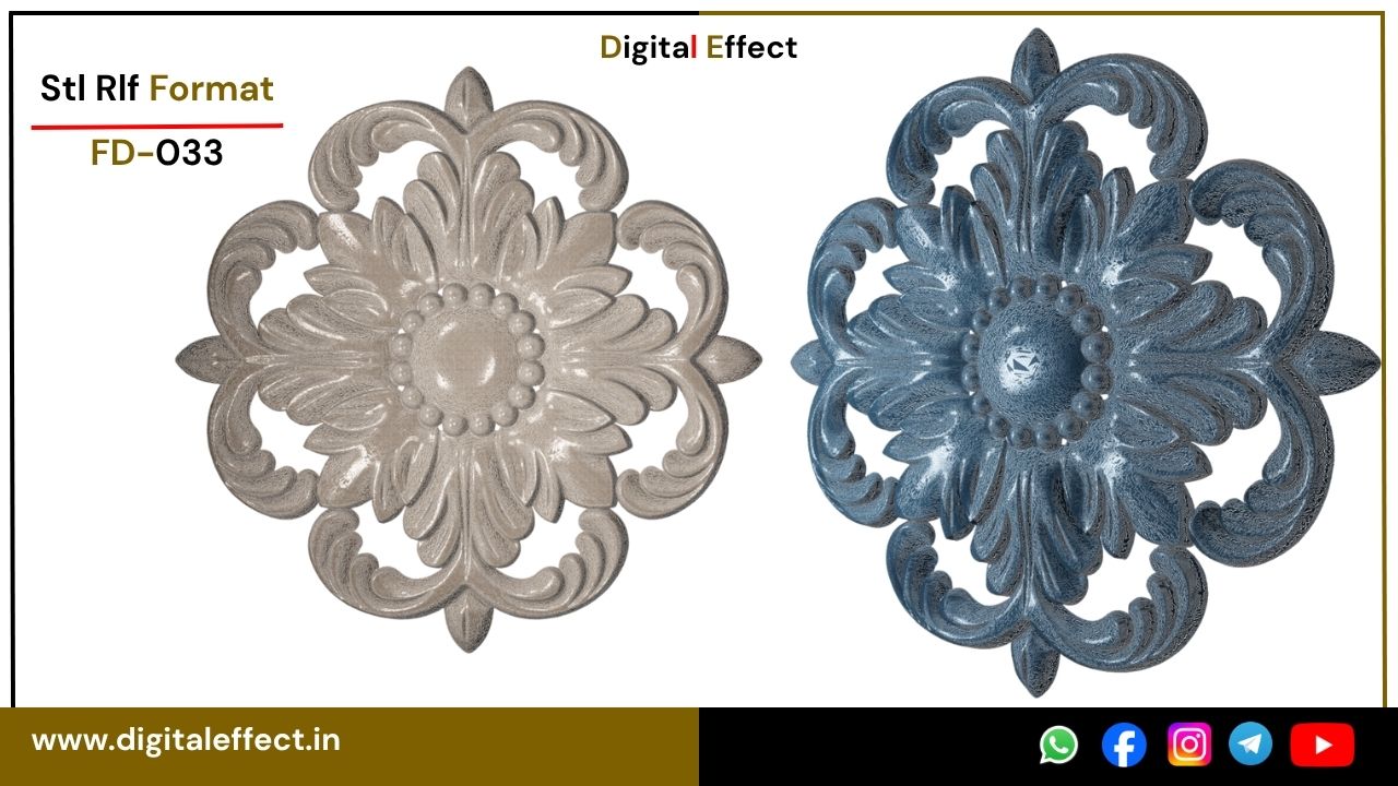 Charming 3D floral CNC relief – Digital Effect