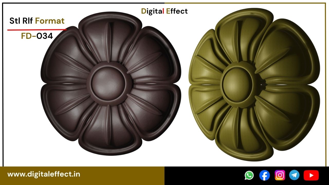 Classic 3D floral CNC design – Digital Effect