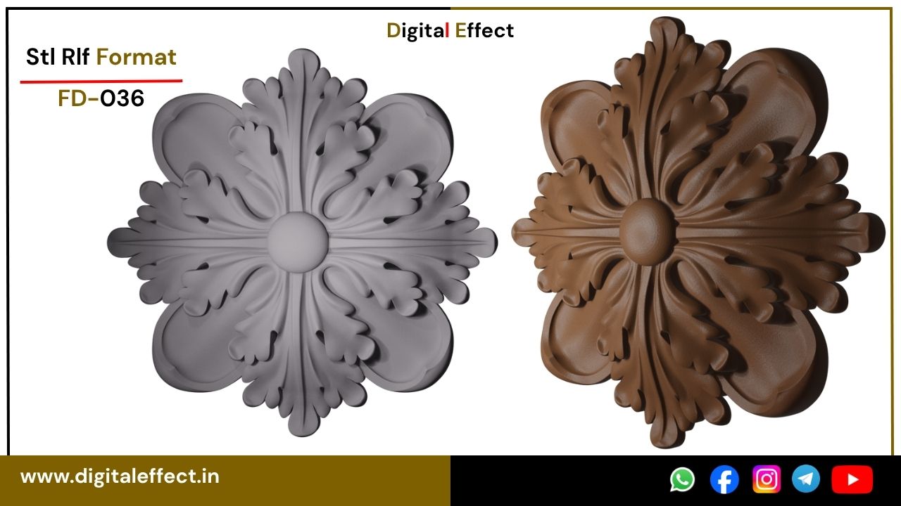 Stylish 3D floral CNC design – Digital Effect